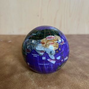 Unique Gemstone Globe Paperweight